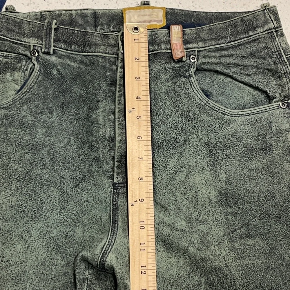 Men's Size 32/32‎ Air Jordan Green Leather Lined Jeans Michael MJ VTG Y2k